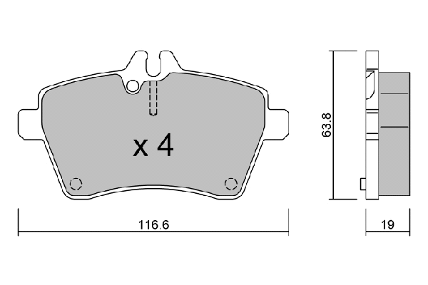 Kit de plaquettes de frein, frein à disque AISIN BPMB-1005