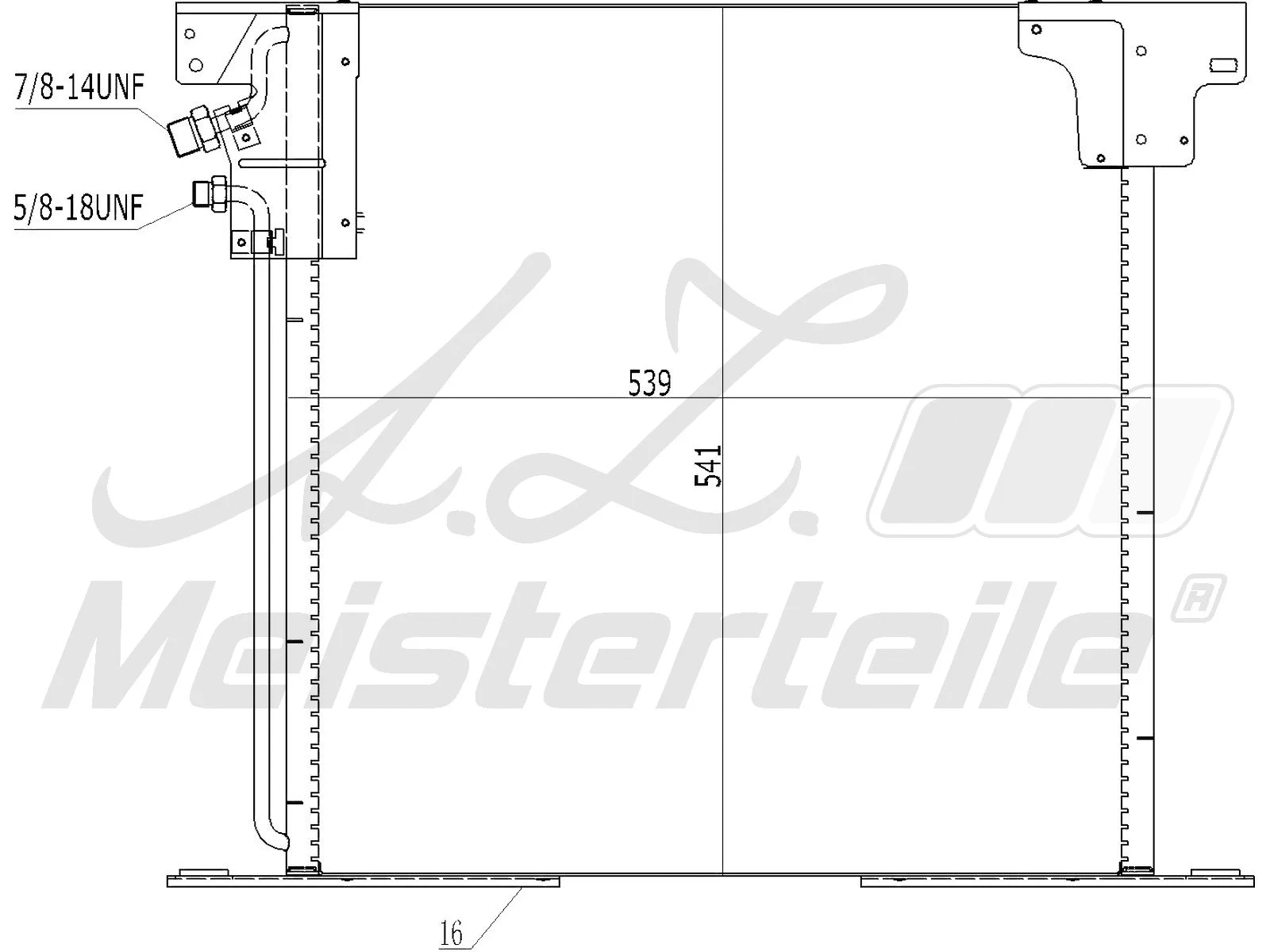 Condenseur, climatisation A.Z. Meisterteile AZMT-45-030-1273