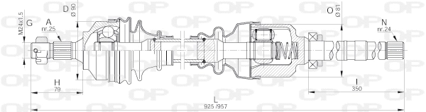 Arbre de transmission OPEN PARTS DRS6248.00
