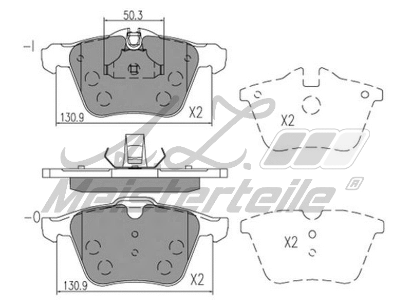 Kit de plaquettes de frein, frein à disque A.Z. Meisterteile AZMT-44-022-1739