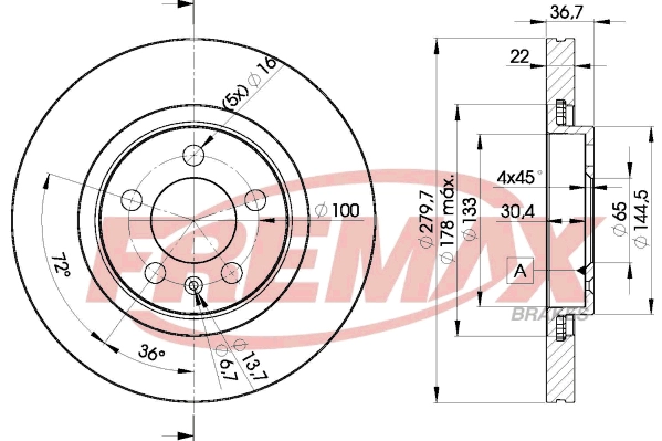 Disque de frein FREMAX BD-5603