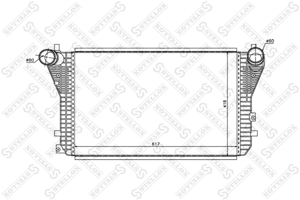 Refroidisseur d'air de suralimentation STELLOX 10-40221-SX