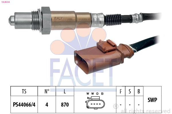 Sonde lambda FACET 10.8534
