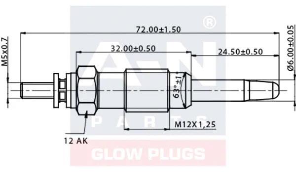 Bougie de préchauffage A-N PARTS A-N074106