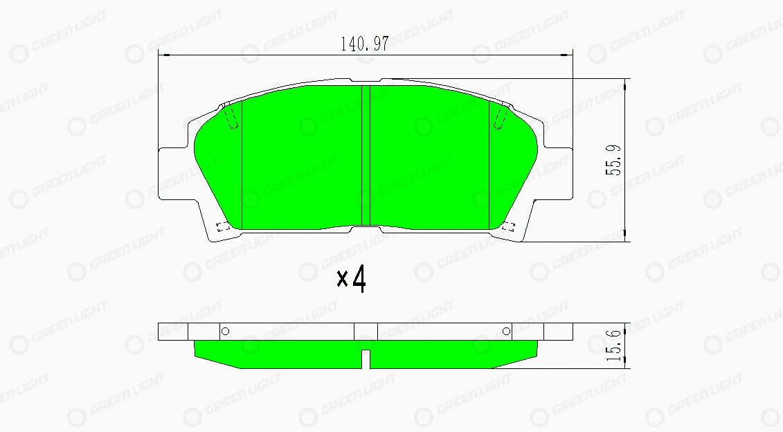 Kit de plaquettes de frein, frein à disque Automotive Adriado GLBP0422