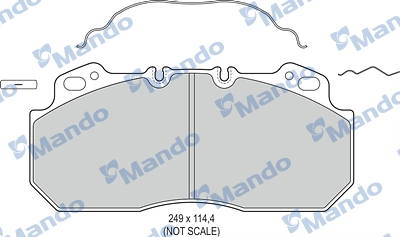 Kit de plaquettes de frein, frein à disque MANDO MBF016097