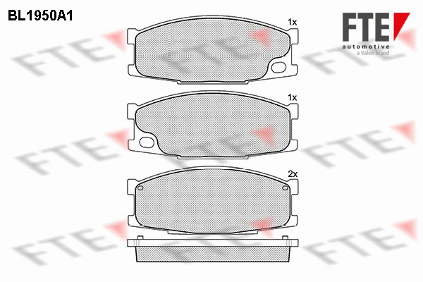 Kit de plaquettes de frein, frein à disque FTE 9500065