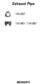 Tuyau d'échappement FA1 MD000672