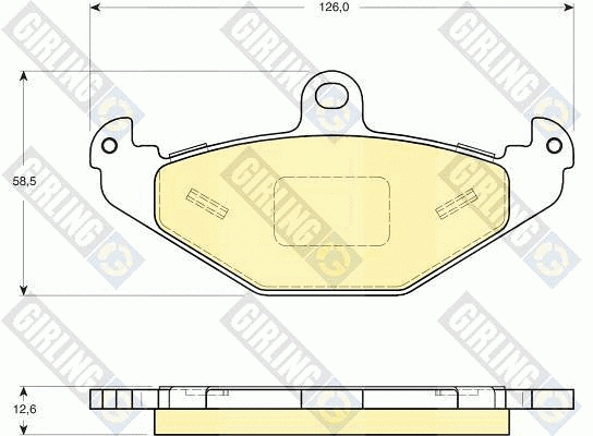 Kit de plaquettes de frein, frein à disque GIRLING 6114949