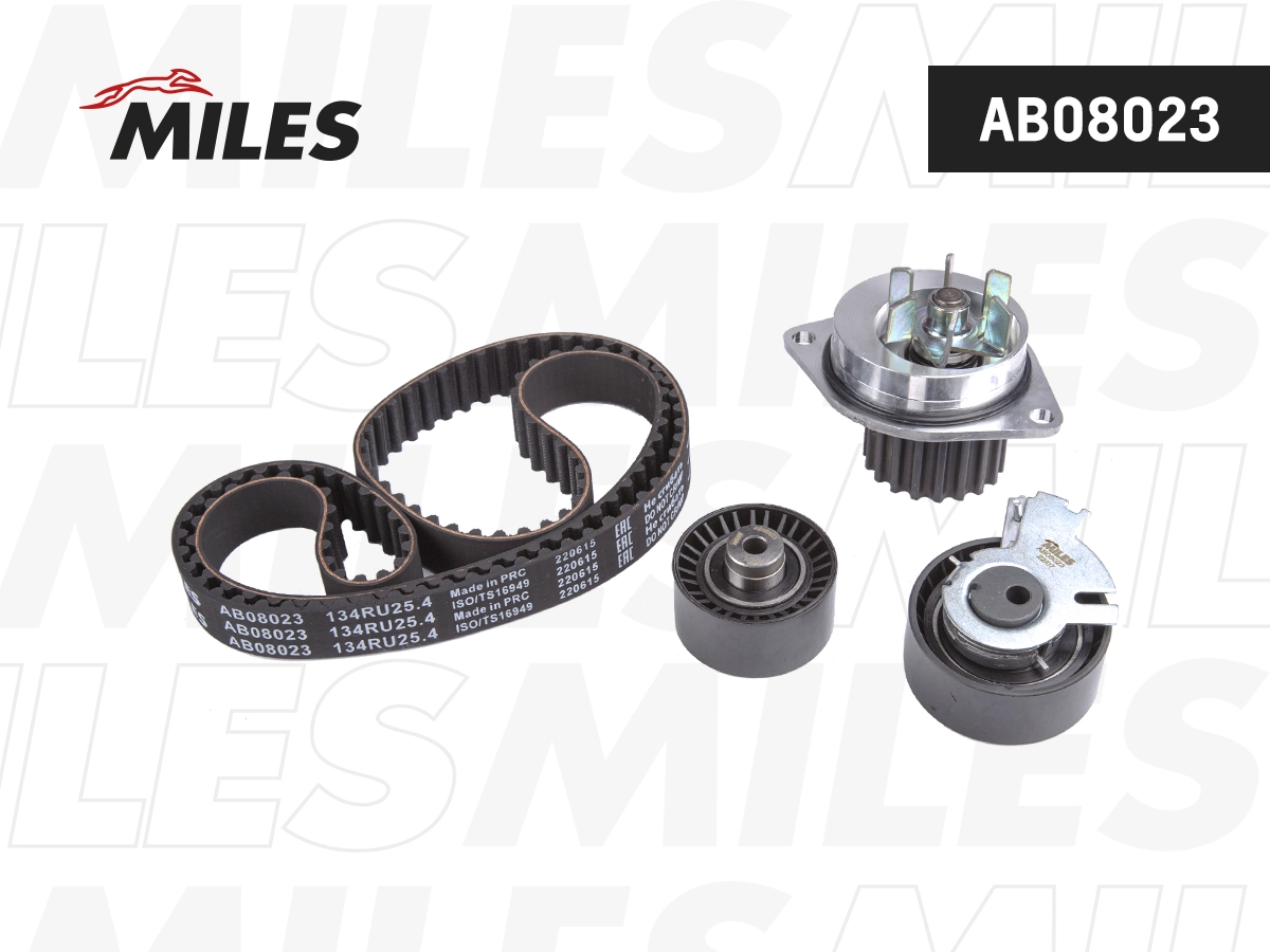 Pompe à eau + kit de courroie crantée MILES AB08023