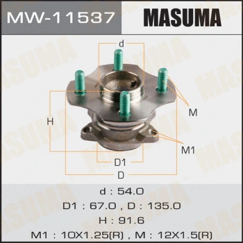Kit de roulements de roue MASUMA MW-11537