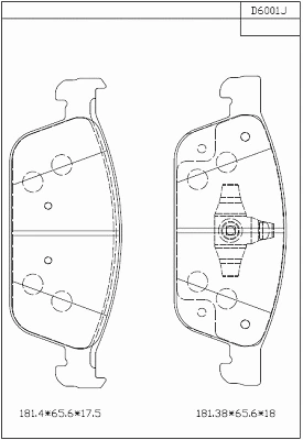 Kit de plaquettes de frein, frein à disque ASIMCO KD6001