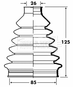 Jeu de joints-soufflets, arbre de commande BORG & BECK BCB2843