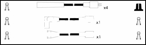 Kit de câbles d'allumage LEMARK HOES378