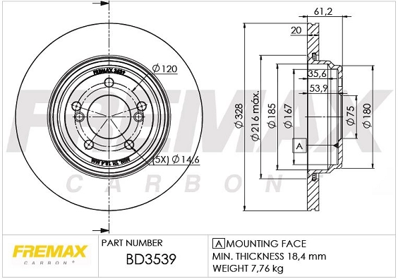 Disque de frein FREMAX BD-3539