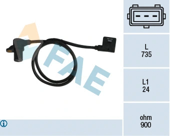 Capteur d'angle, vilebrequin FAE 79038
