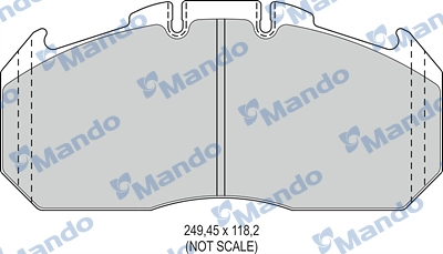 Kit de plaquettes de frein, frein à disque MANDO MBF016066