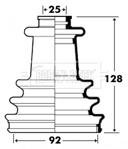 Jeu de joints-soufflets, arbre de commande BORG & BECK BCB6106