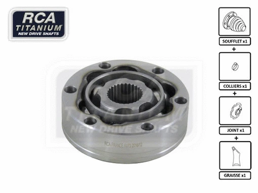 Jeu de joints, arbre de transmission RCA FRANCE AV73