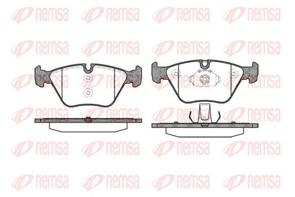Kit de plaquettes de frein, frein à disque REMSA 0963.00