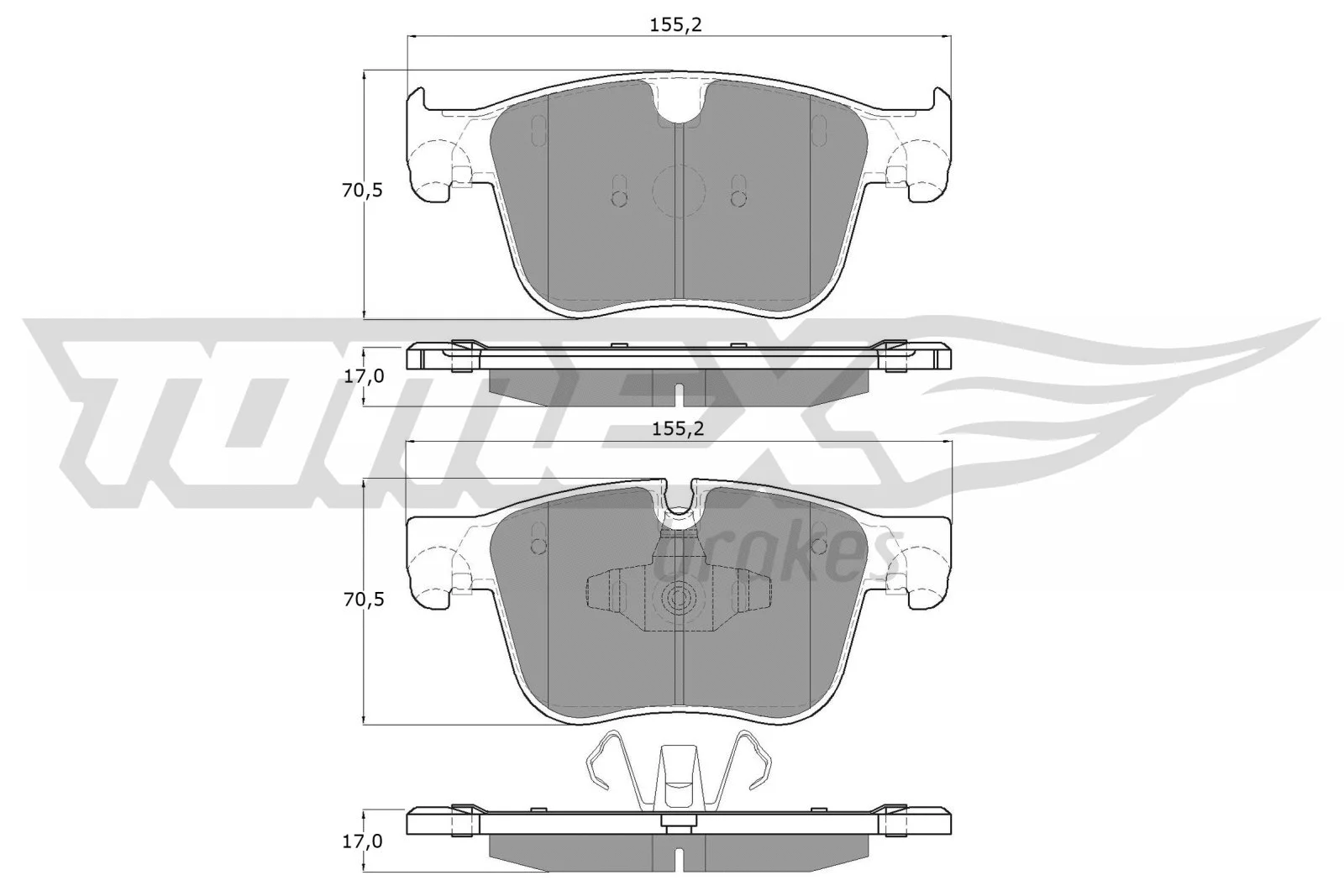 Kit de plaquettes de frein, frein à disque TOMEX Brakes TX 17-291