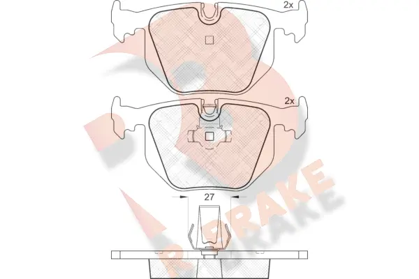 Kit de plaquettes de frein, frein à disque R BRAKE RB1549