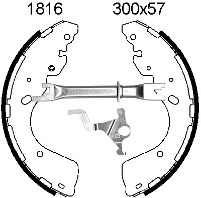 Jeu de mâchoires de frein BSF 06618X