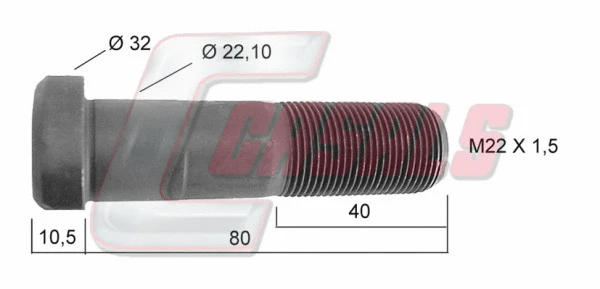 Boulon de roue CASALS 21239