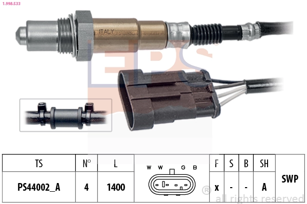 Sonde lambda EPS 1.998.533