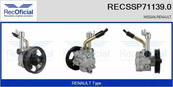 Pompe hydraulique, direction RECOFICIAL RECSSP71139.0