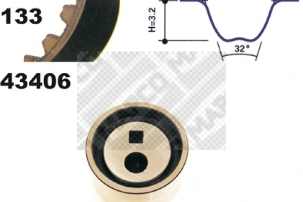Kit de courroie crantée MAPCO 23406