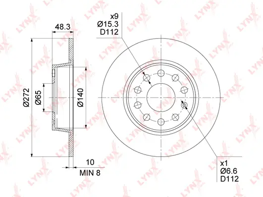 Disque de frein LYNXAUTO BN-1235