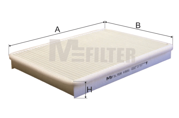 Filtre, air de l'habitacle MFILTER K 931