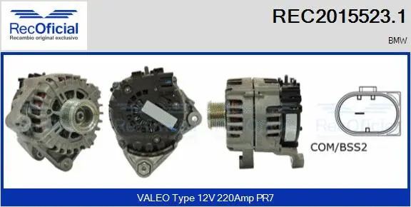Alternateur RECOFICIAL REC2015523.1