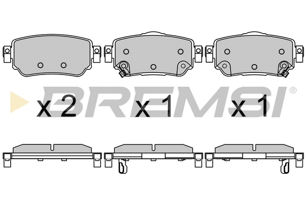 Kit de plaquettes de frein, frein à disque BREMSI BP3630