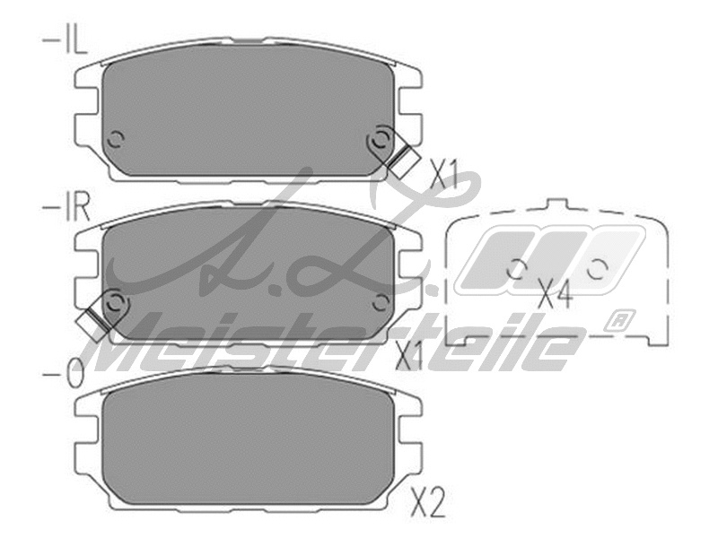 Kit de plaquettes de frein, frein à disque A.Z. Meisterteile AZMT-44-022-2274