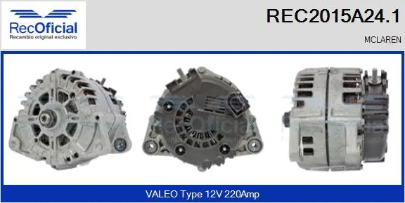 Alternateur RECOFICIAL REC2015A24.1