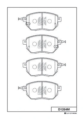 Kit de plaquettes de frein, frein à disque MK Kashiyama D1264M