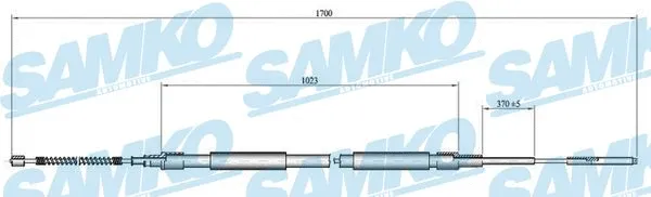 Tirette à câble, frein de stationnement SAMKO C0306B