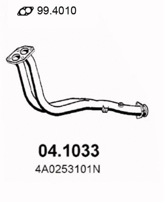 Tuyau d'échappement ASSO 04.1033