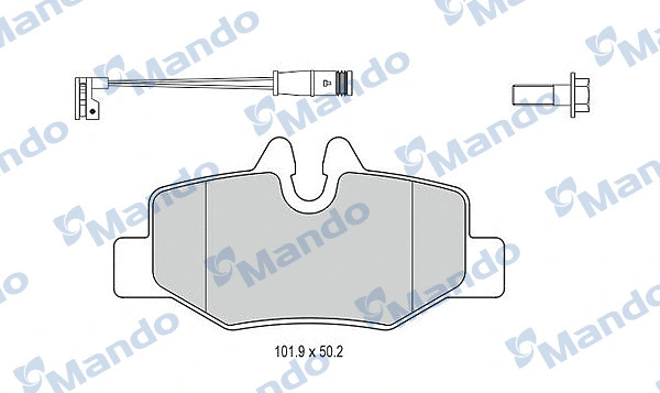 Kit de plaquettes de frein, frein à disque MANDO MBF015209