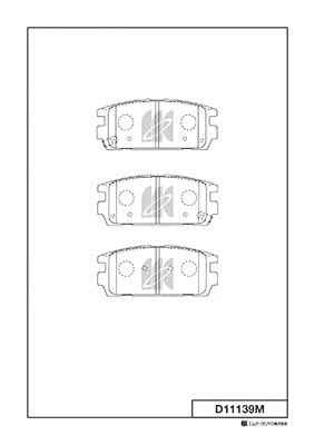 Kit de plaquettes de frein, frein à disque MK Kashiyama D11139M