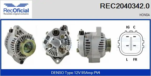 Alternateur RECOFICIAL REC2040342.0
