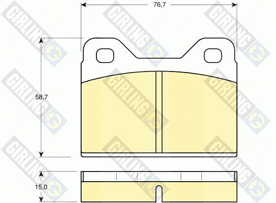 Kit de plaquettes de frein, frein à disque GIRLING 6101122