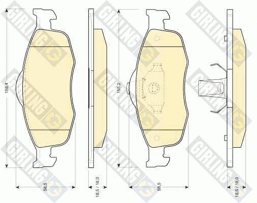 Kit de plaquettes de frein, frein à disque GIRLING 6111072