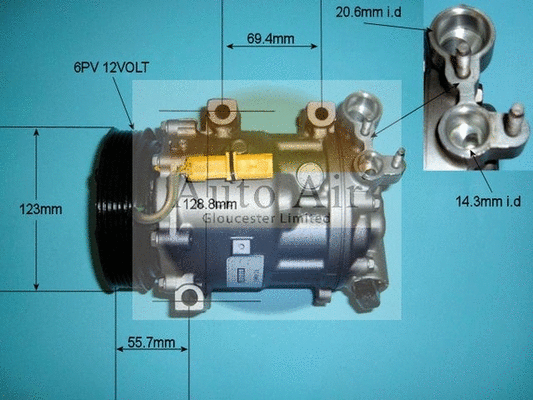 Compresseur, climatisation AUTO AIR GLOUCESTER 14-1311R
