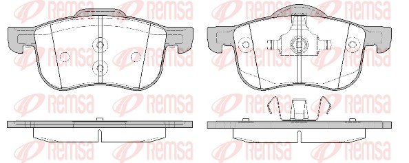 Kit de plaquettes de frein, frein à disque REMSA 0713.10