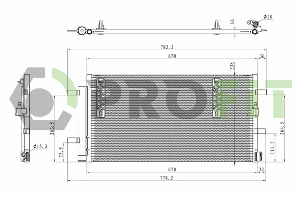 Condenseur, climatisation PROFIT 1770-0520