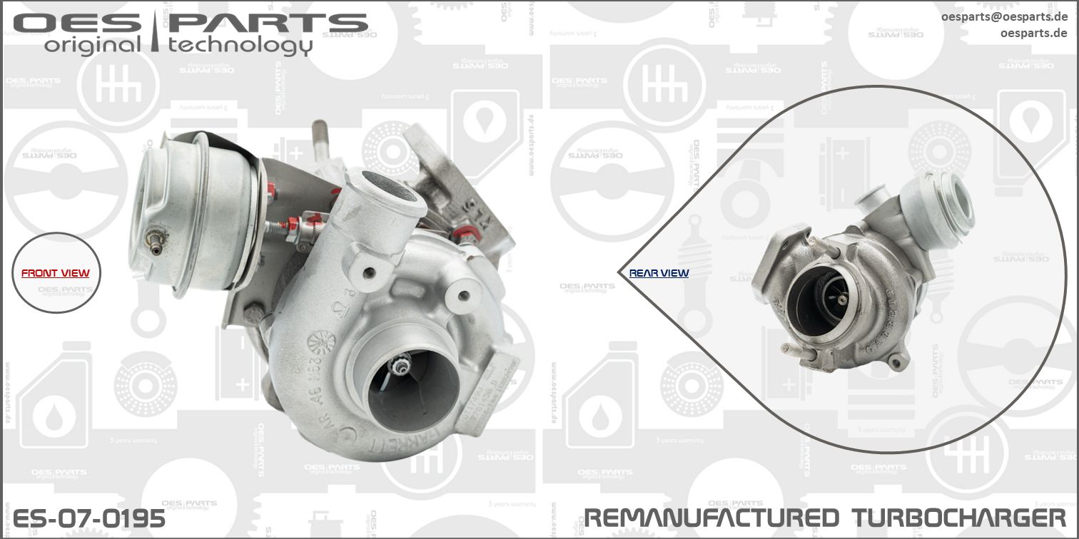 Turbocompresseur, suralimentation OES PARTS ES-07-0195