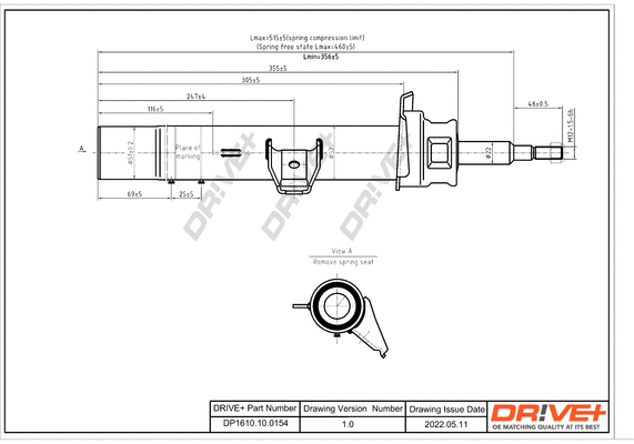 Amortisseur Dr!ve+ DP1610.10.0154